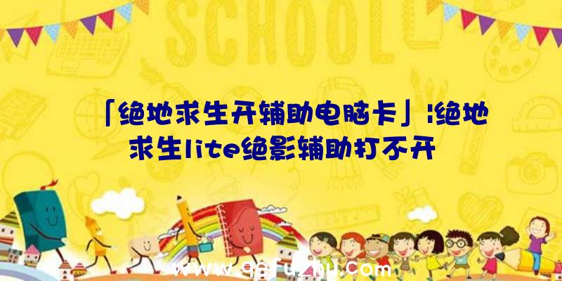 「绝地求生开辅助电脑卡」|绝地求生lite绝影辅助打不开